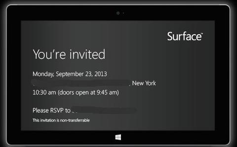 Surface 2 wird am 23. September vorgestellt