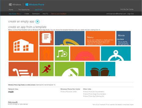 Microsoft lanciert Windows Phone App Studio