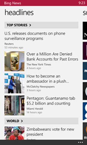 Bing Apps für Windows Phone 8