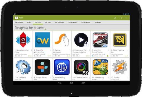Play Store wird für Tablets optimiert
