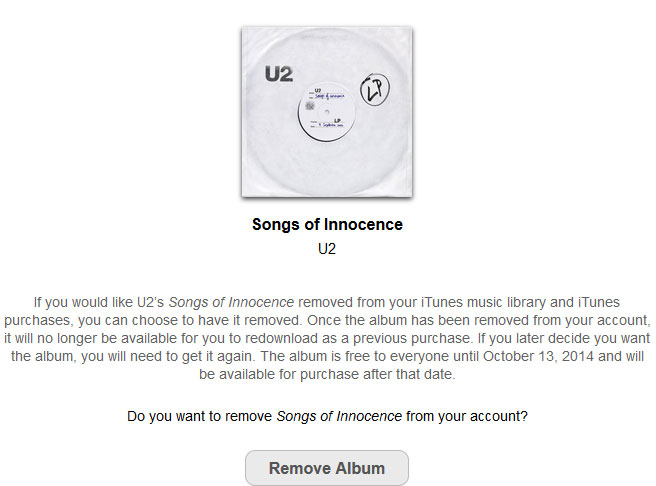 Apple lässt Nutzer ungewolltes U2-Geschenk löschen