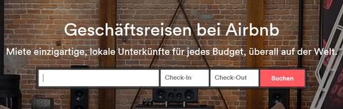 Airbnb neu auch mit Geschäftsreisen