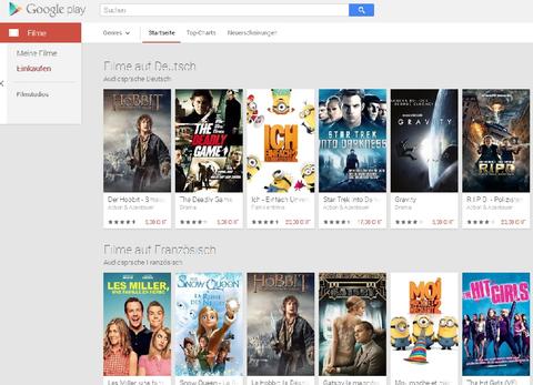 Google Play Movies neu auch in der Schweiz