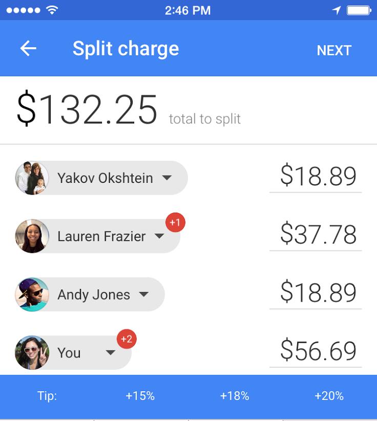 Google erlaubt das Splitten von Geldbeträgen in Wallet