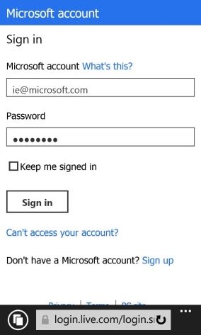 IE 11 synchronisiert Passwörter neu auch auf Windows Phone 
