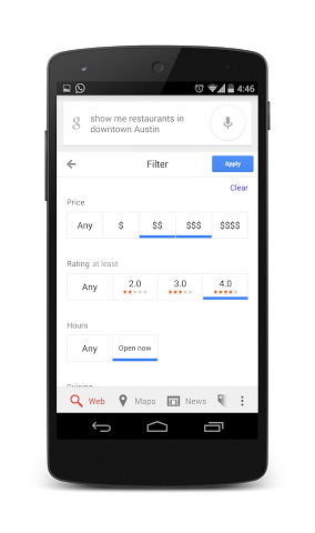 Google ergänzt Android um Hotel- und Restaurantsuche