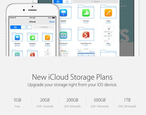 Apple senkt Preise für iCloud-Speicherplatz