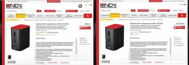 Lindy mit fragwürdiger Schweizer Preispolitik
