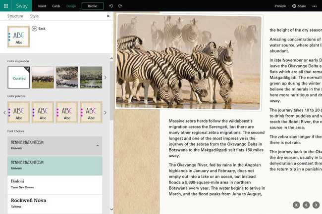 Microsoft aktualisiert Office Sway 