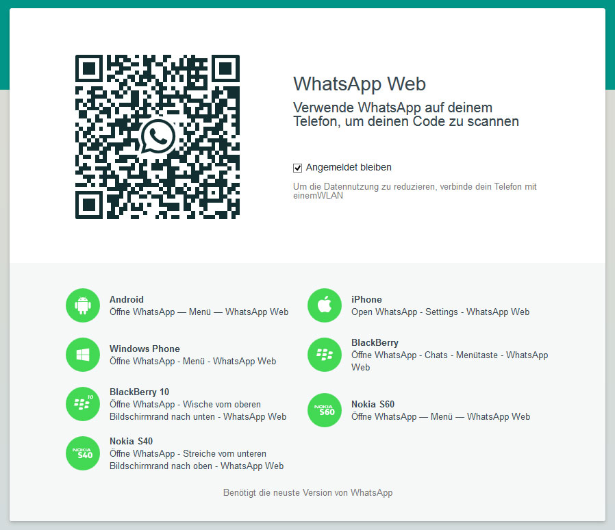 Whatsapp Web nun auch fürs iPhone