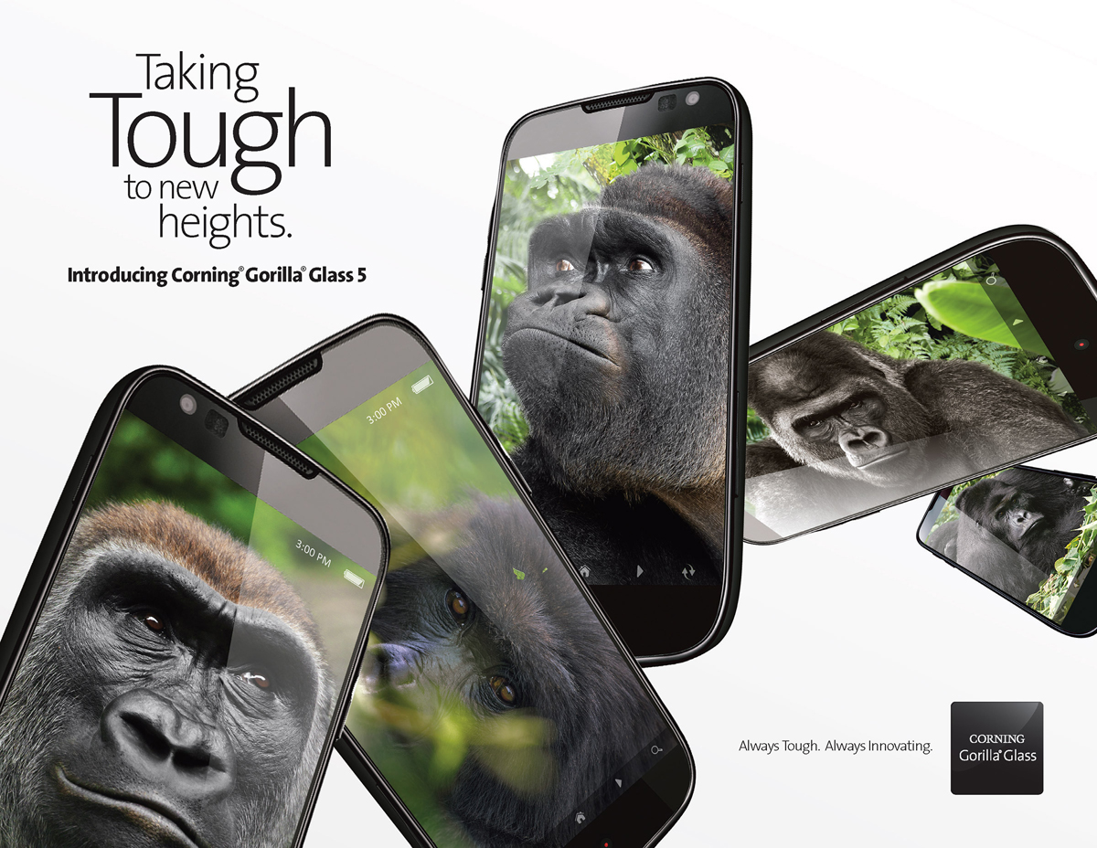 Gorilla Glass 5 überlebt Stürze aus 1,6 Metern bruchfrei