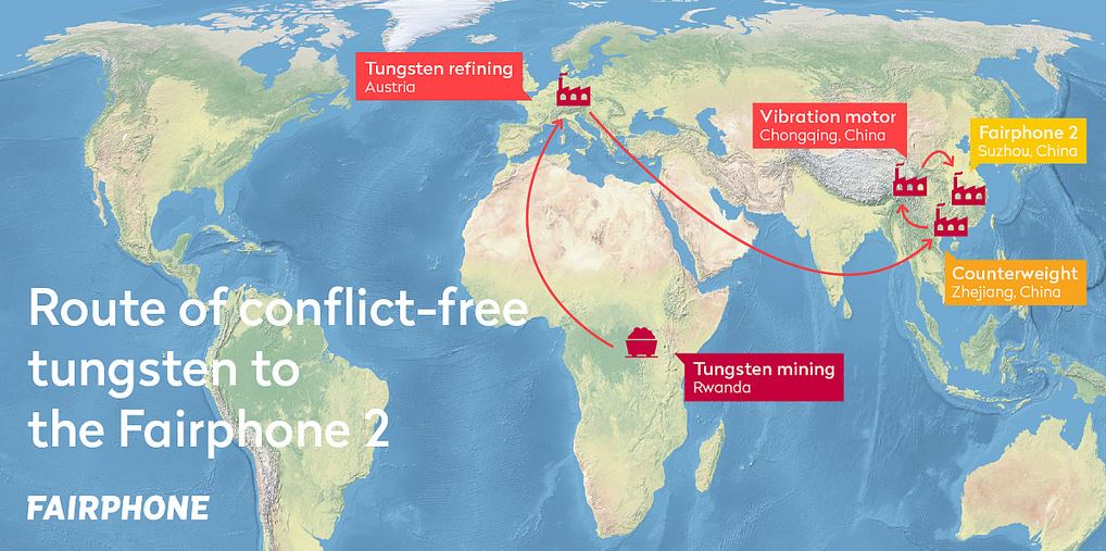 Fairphone startet faire Produktionskette für alle vier Konfliktmaterialien 