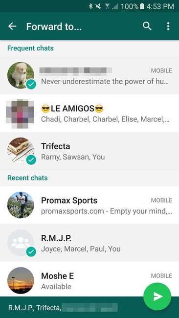Whatsapp neu mit Weiterleitung an viele User