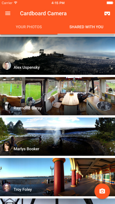 Virtual Reality für Microsoft Edge und Google Cardboard Camera für iOS