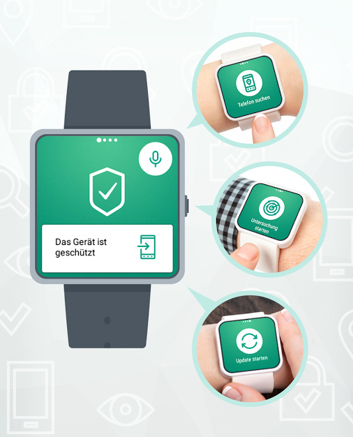 Antiviren-Software mit Smartwatch steuern
