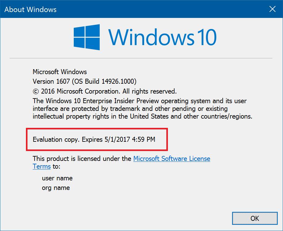 Microsoft zieht alte Windows 10 Preview Builds aus dem Verkehr