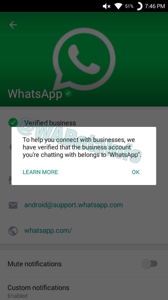 Whatsapp testet Firmenprofile