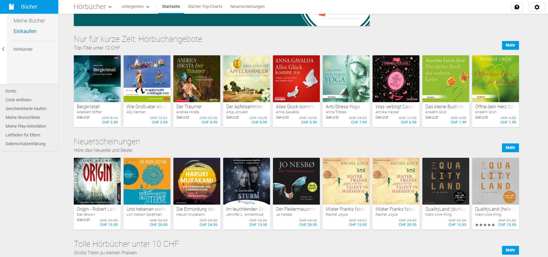 Google bringt Hörbücher auf Google Play