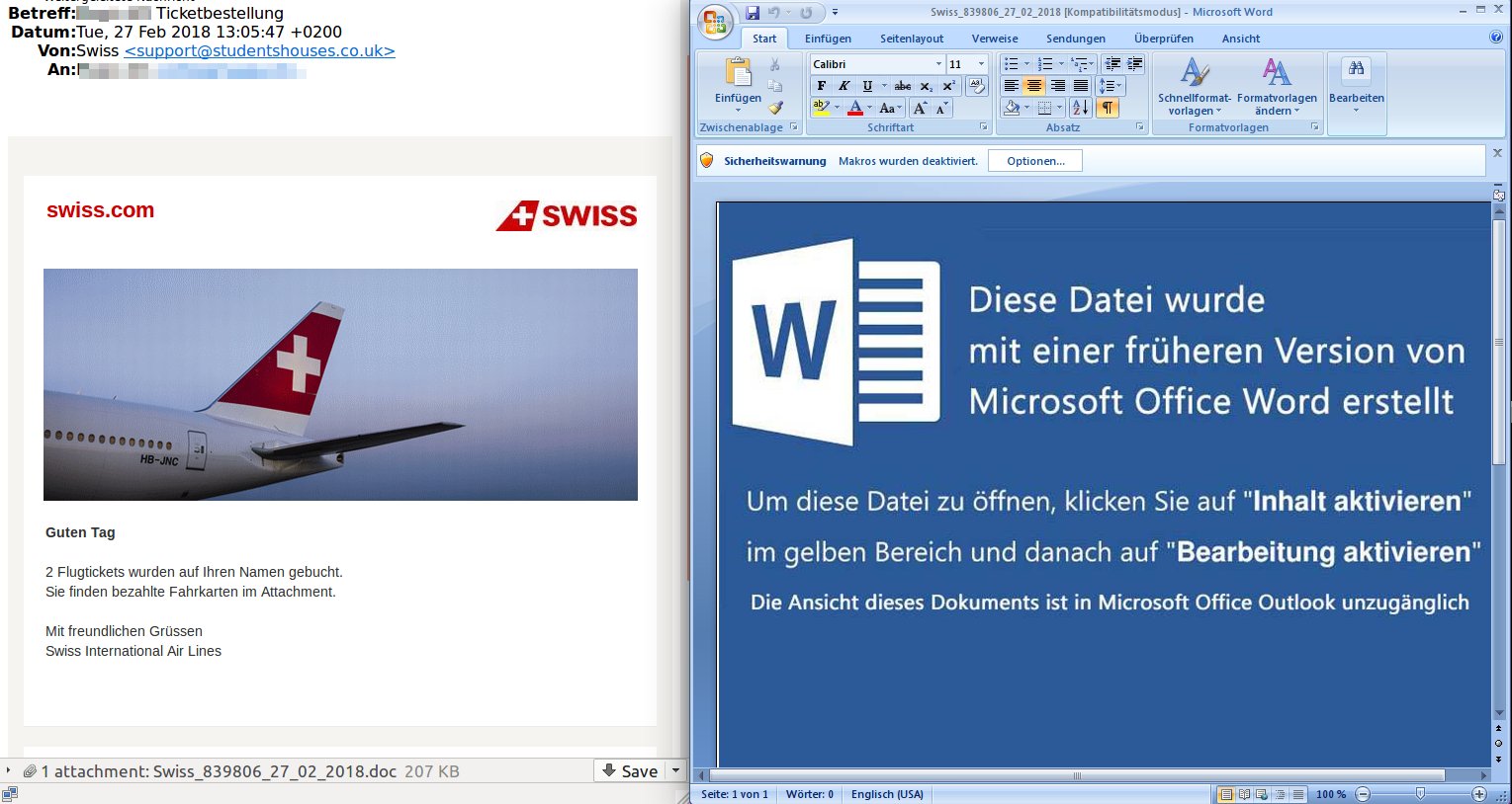 Neue Trojanerwelle in gefälschten Swiss-Mails
