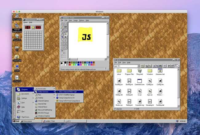 Windows 95 jetzt auch als App verfügbar