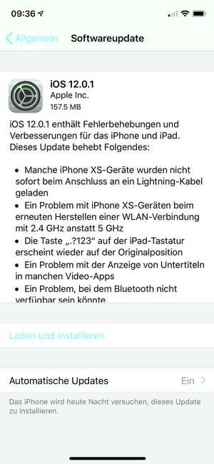 iOS-Update behebt Ladeprobleme