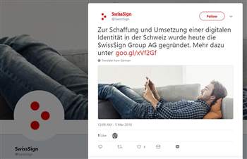 Swisssign Group als Träger der SwissID gegründet