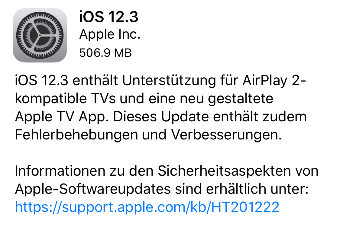 Apple bringt iOS 12.3 mit neuer TV-App, Updates von MacOS, WatchOS und TVOS 