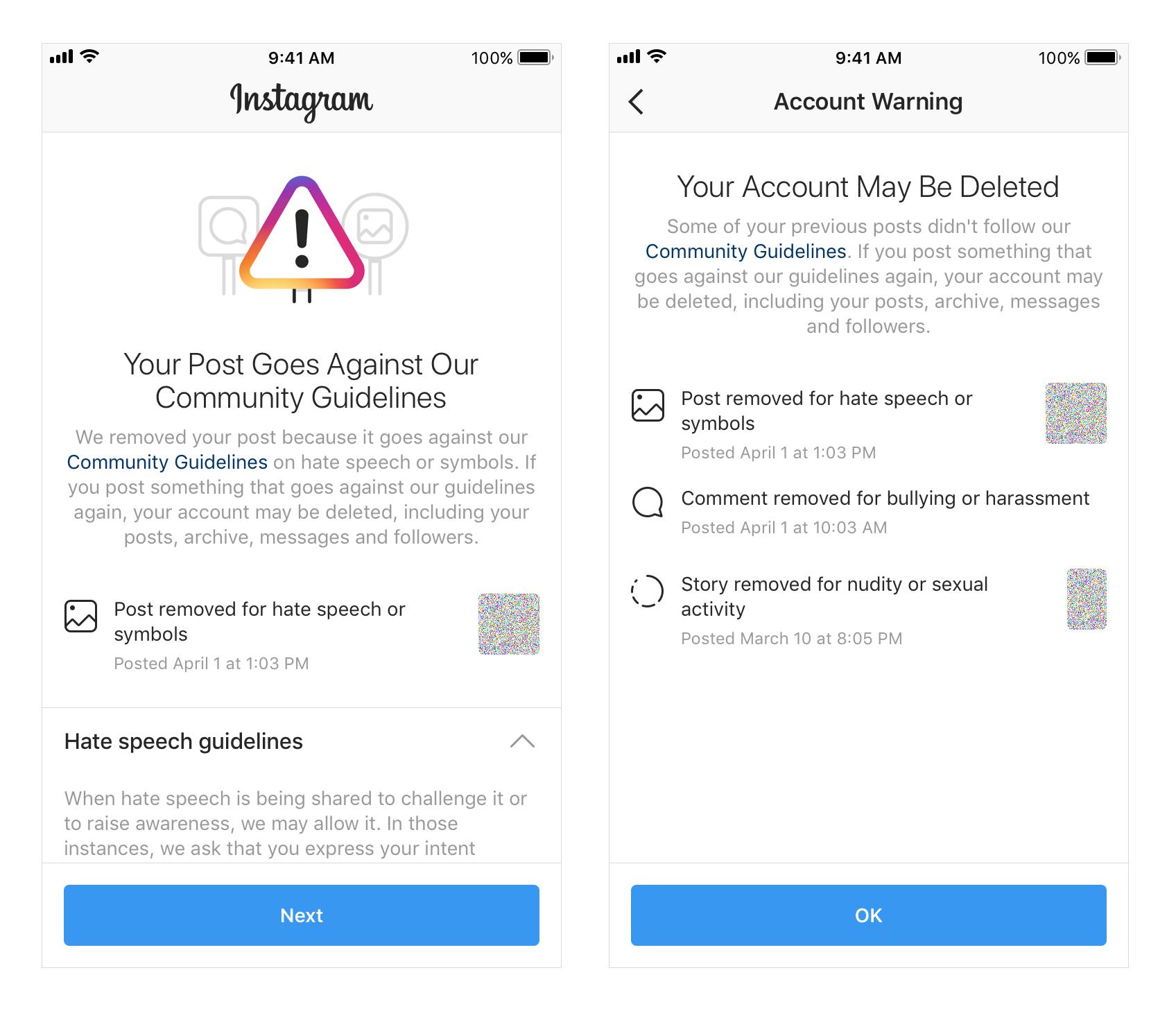 Instagram ändert Richtlinie zur Deaktivierung von Konten