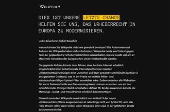 Wikipedia geht offline - für einen Tag