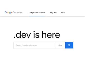 Google lanciert Top-Level-Domain .dev