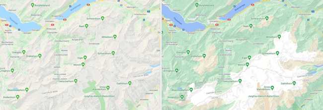 Neues Design für Google Maps