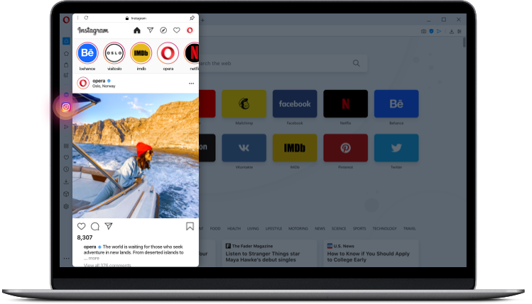 Opera 68 bringt Instagram-Integration