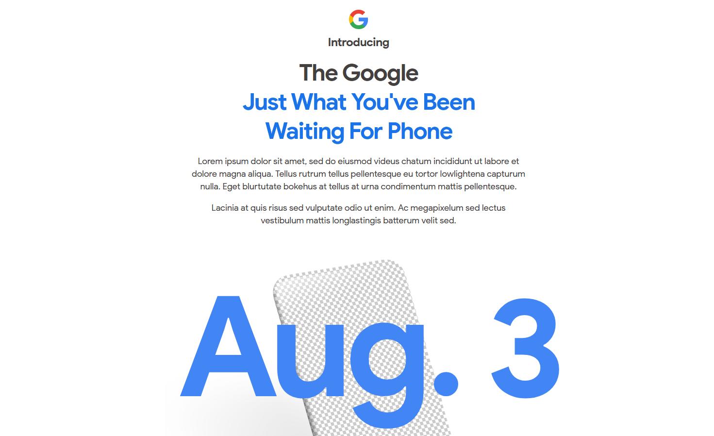 Google Pixel 4a wird am 3. August präsentiert