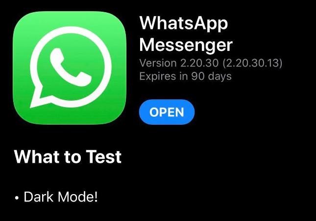Erste Whatsapp-Beta für iOS mit Dark-Mode-Support gesichtet