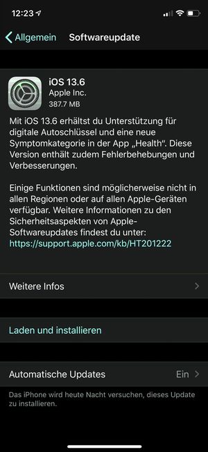 iOS 13.6 bringt Digitalen Autoschlüssel