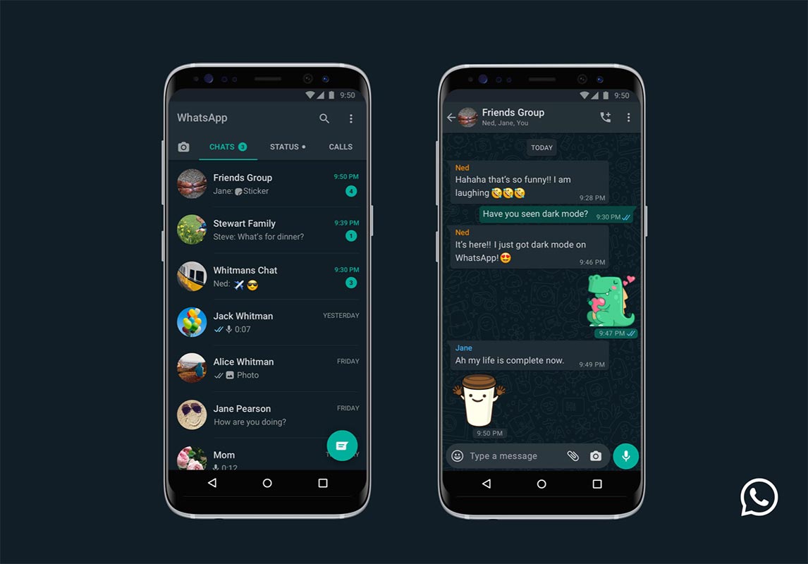 Whatsapp mit Dunkelmodus für Android und iOS