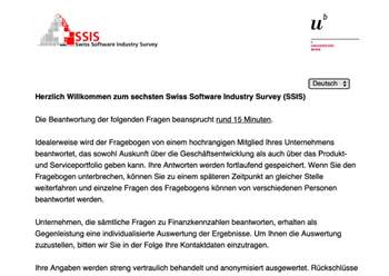 Swiss Software Industry Survey startet in die sechste Runde