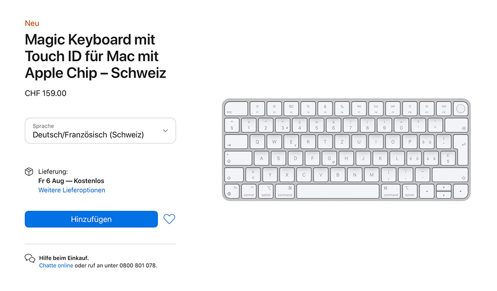 Magic Keyboard mit TouchID jetzt einzeln erhältlich