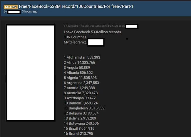 Daten von 533 Millionen Facebook-Nutzern frei im Internet verfügbar