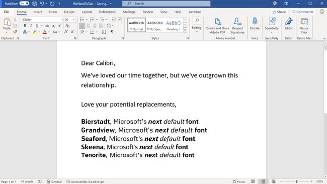 Microsoft löst Standard-Schriftart Calibri ab