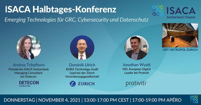 Halbtages-Konferenz: Emerging Technologies für GRC, Cybersecurity und Datenschutz