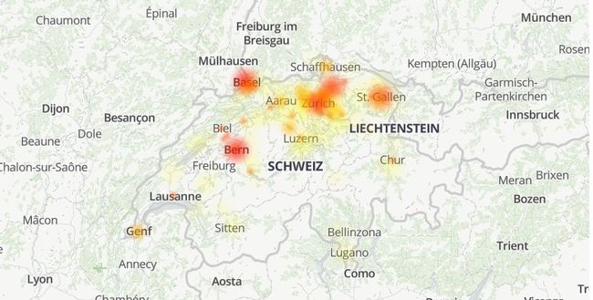 Ausfälle im Mobilfunknetz von Salt