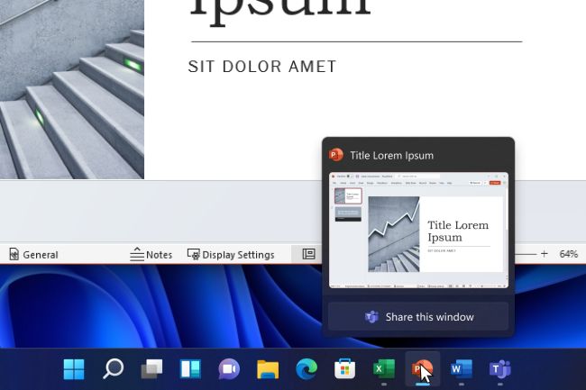 Teams bekommt Share-Button in der Windows-11-Taskbar