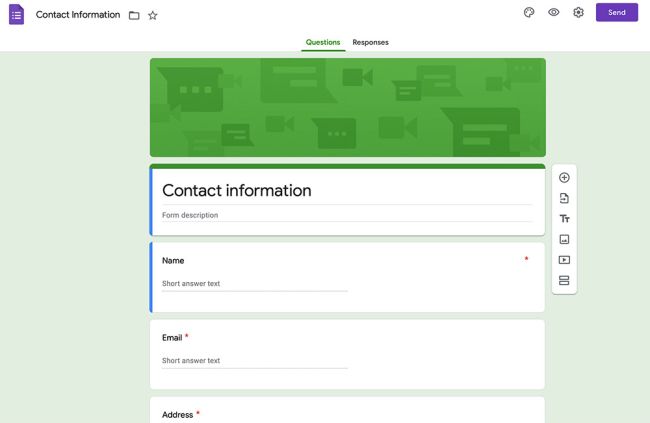 Google Forms speichert Eingaben