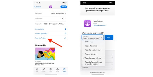 Apple bringt endlich neuen Report-Button für betrügerische Apps