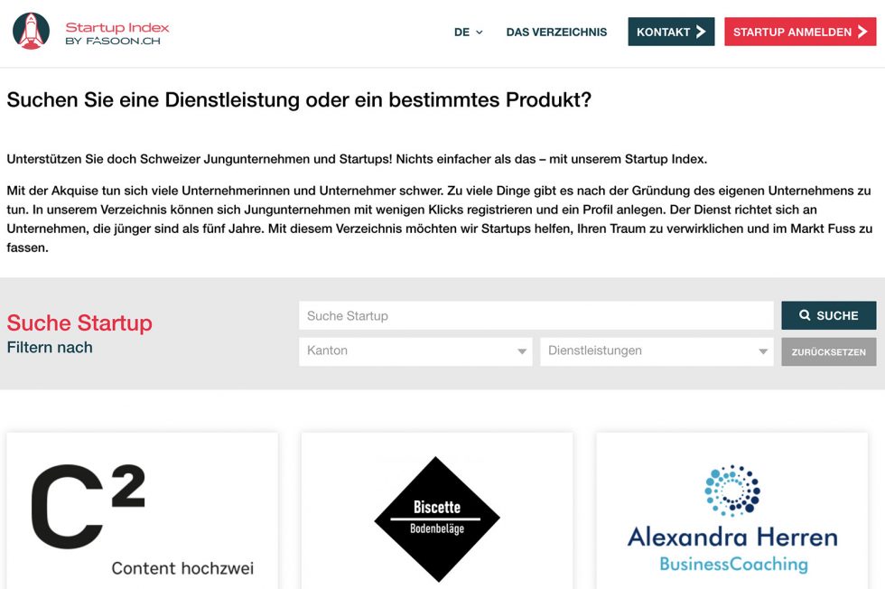 Schweizer Startup Index hilft bei der Kundensuche