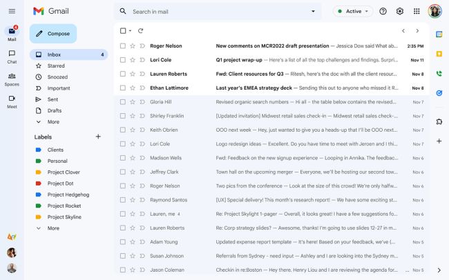 Google verpasst Gmail ein Redesign