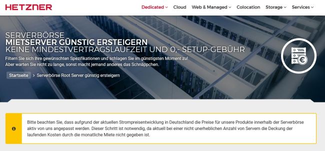 Gestiegen Energiekosten: Hosting-Riese Hetzner erhöht Preise