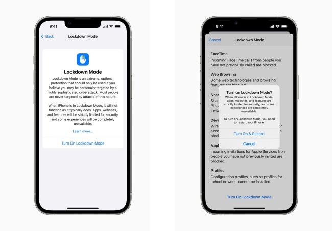 Apple riegelt seine Betriebssysteme mit Lockdown Mode ab