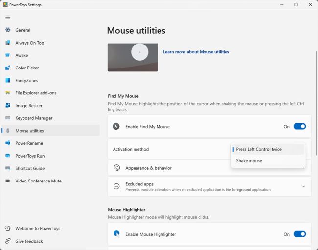 Powertoys 0.56.1 mit Update für Fancyzones und Find My Mouse